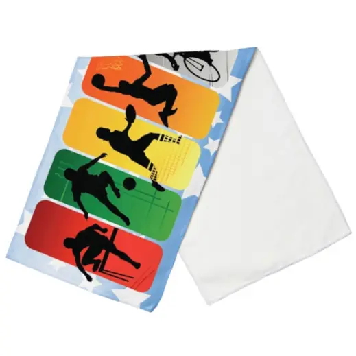 Smooth Custom Sublimated Single-Sided Gym Towel Branded